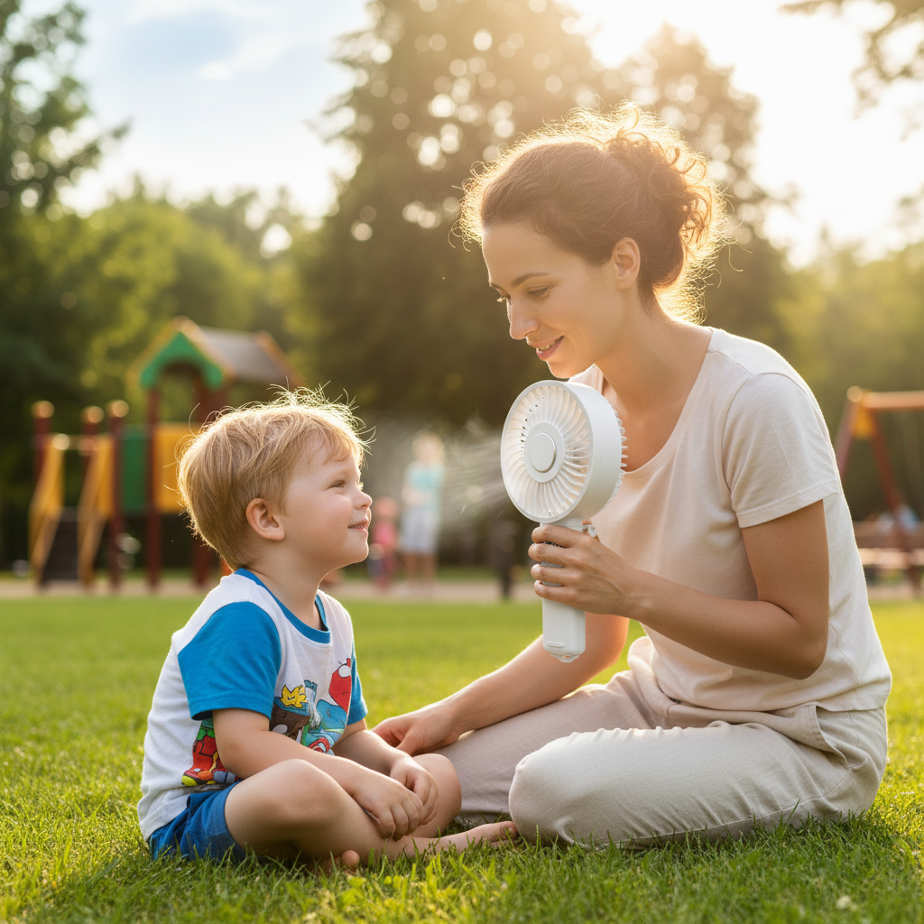 Clip-on hand-held fan