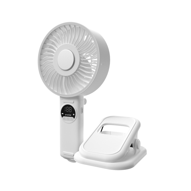 Clip-on hand-held fan